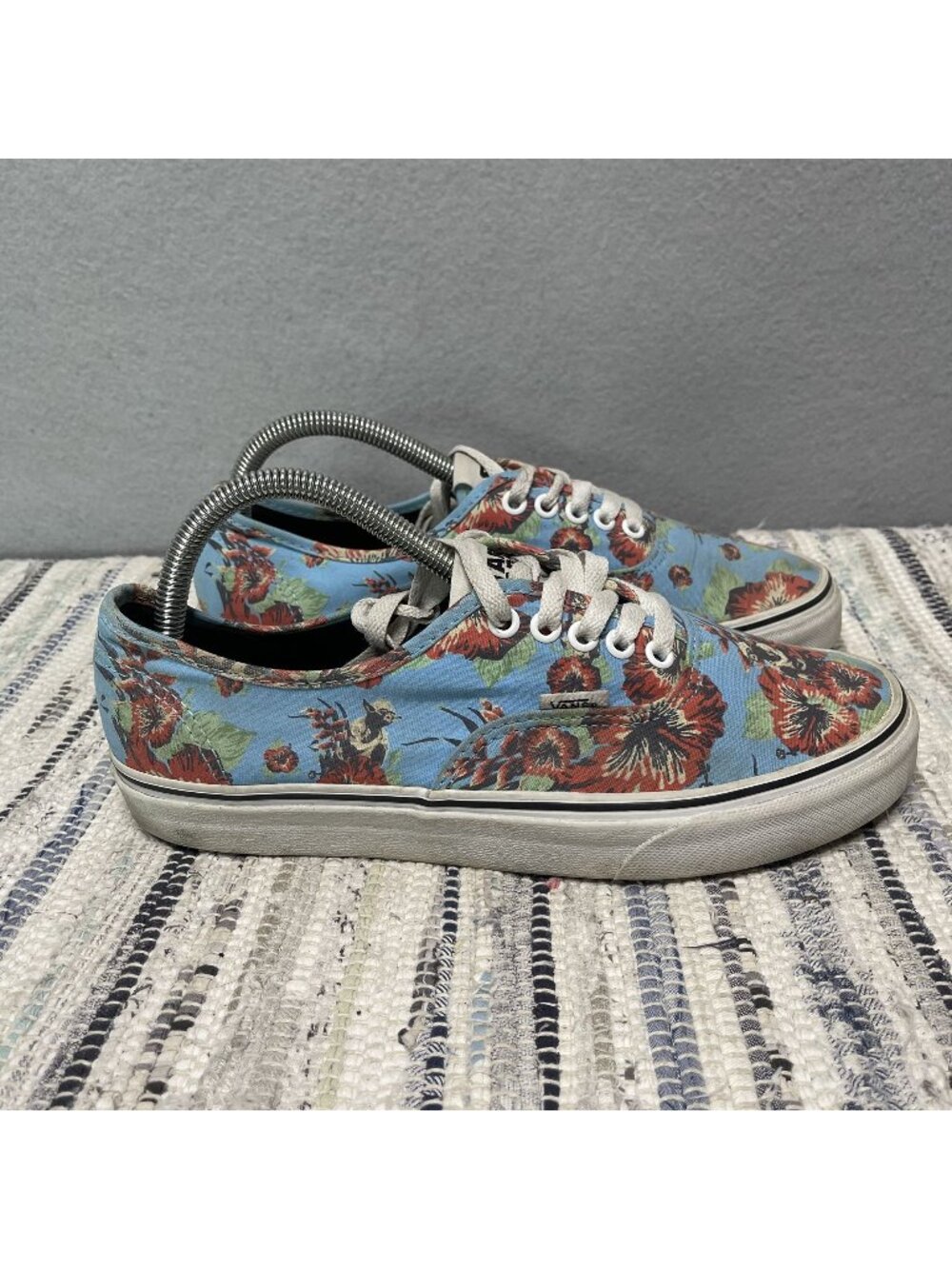Vans X Star Wars Authentic Yoda Aloha Blue Floral Print Mens 8 Womens 9.5